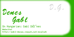 denes gabl business card